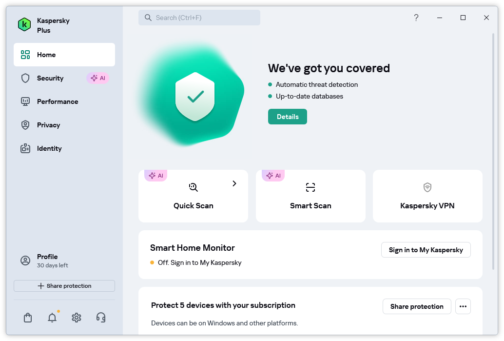 Kaspersky Plus — 3 төхөөрөмж / 1 жил