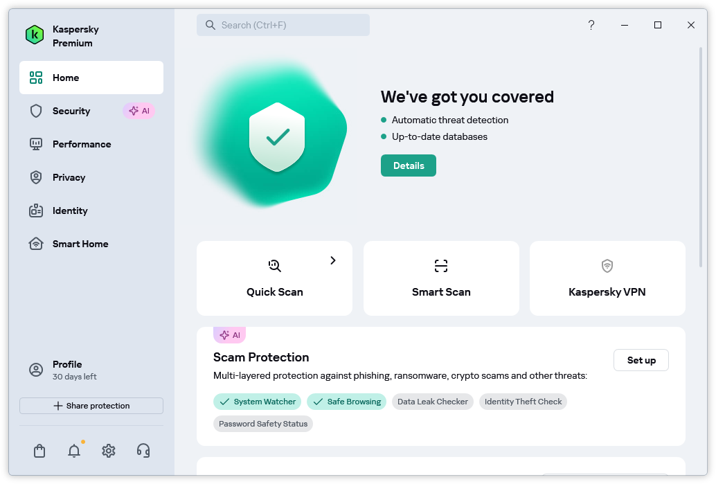 Kaspersky Premium — 5 төхөөрөмж / 1 жил